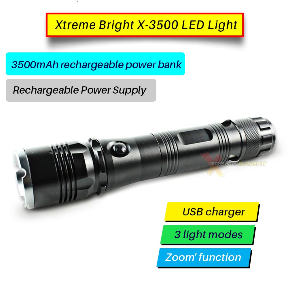Xtreme power bank battery flashlight