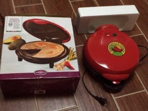 Nostalgia Quesadilla Maker in use