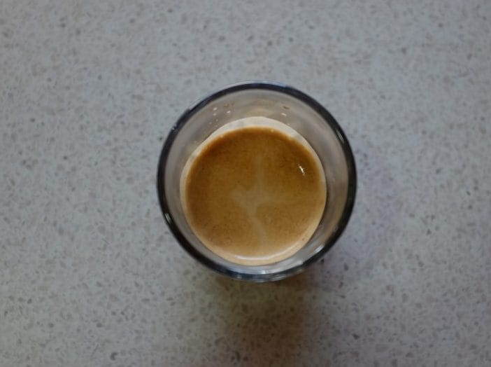 espresso from a portable espresso maker