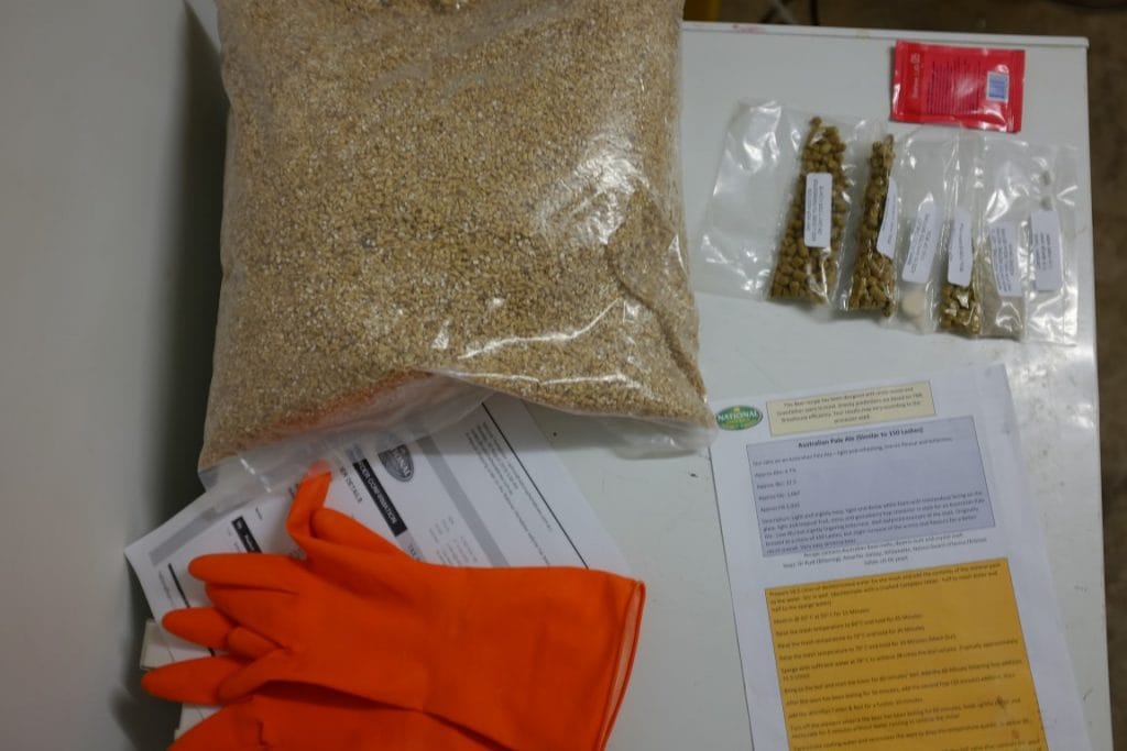 Ingredients for James Squire 150 Lashes all grain brewing clone