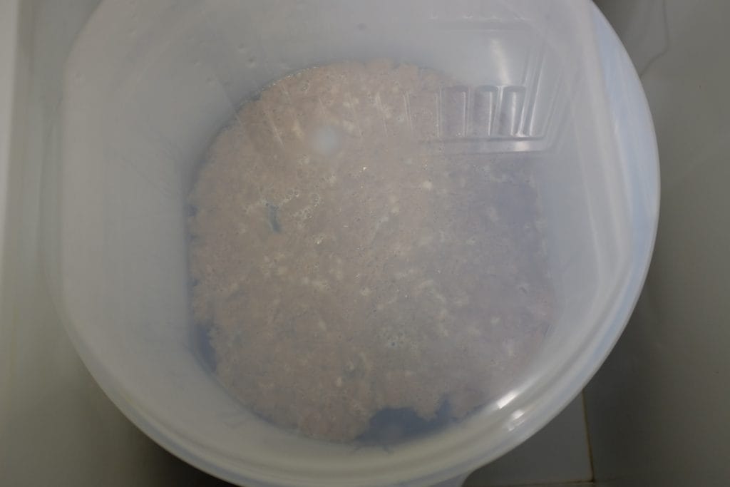 Krausen on the top of a pale ale homebrew