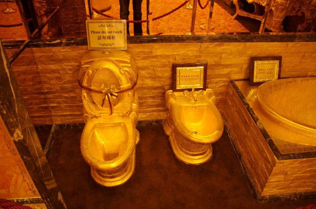 gold toilet