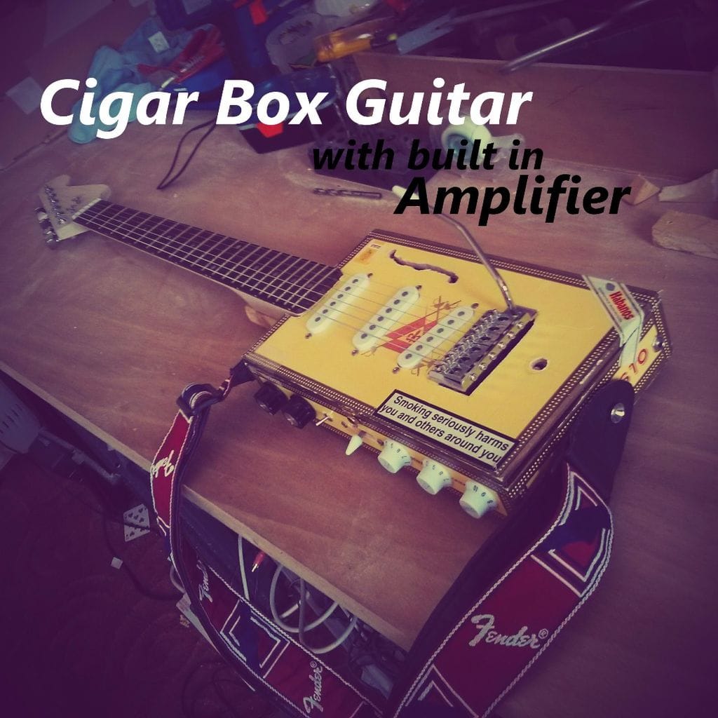 Cigar Box Guitar With Built In Amplifier